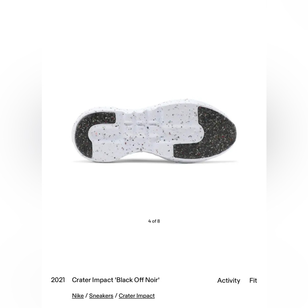 NIB wmns Nke Crater Impact, black off noir, sz 8, orig $155 - Picture 3 of 16